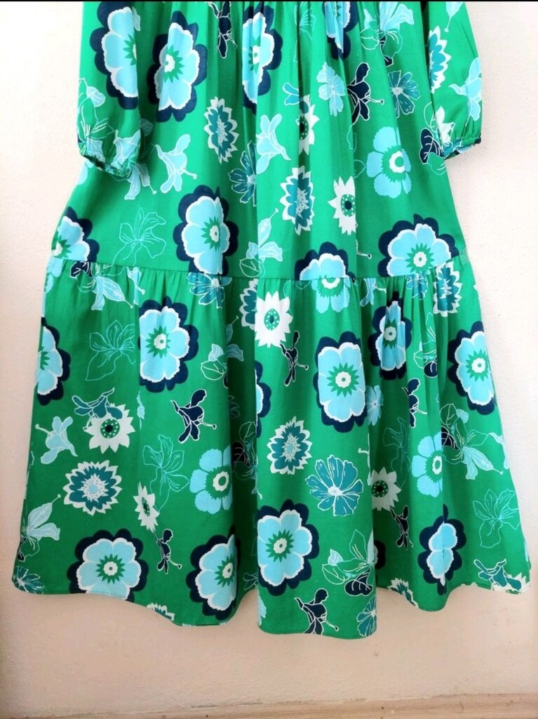 Boho Stil Çiçek Desen KatKat Maxi Elbise - 4