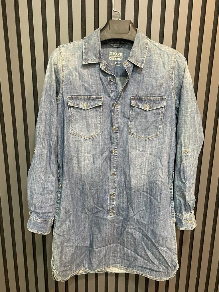 ZARA BASİC DENİM KOT ELBİSE