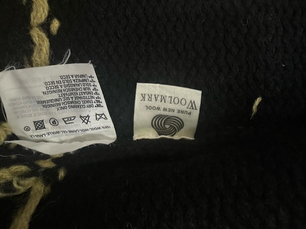 Lives vintage Siyah Fermuarlı,Desenli,sırt detaylı %100yün hırka - 5