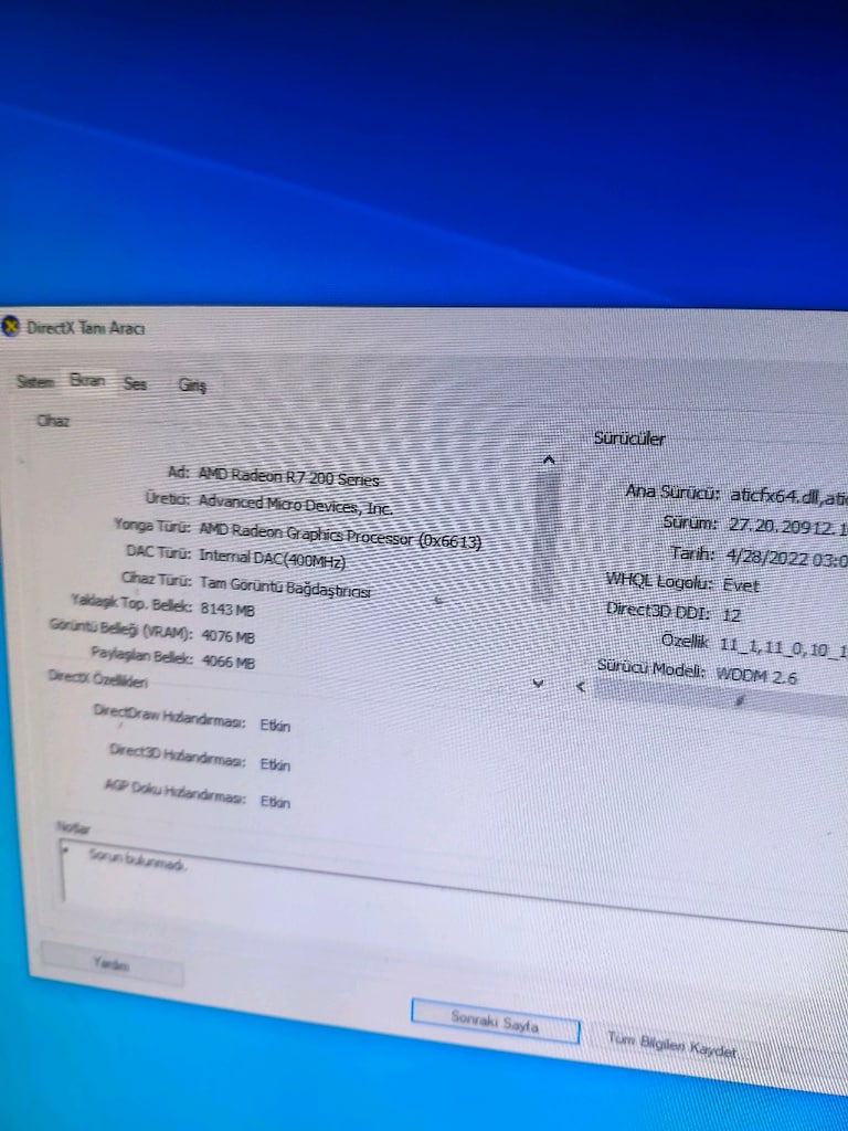 İ5 3570 3.80 GHz 8 GB ram 4 GB harici ekran kartı 4+4 çekirdekli i - 8