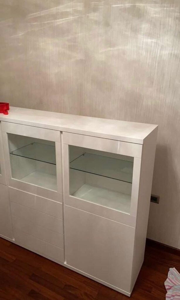 Tepe Home Marka Vitrin & Konsol, Beyaz Özel Lake Boyalı - 2
