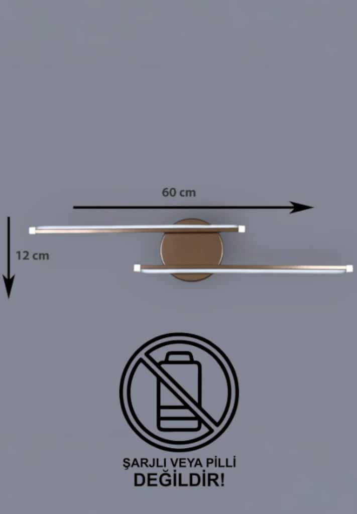 KAHVERENGİ APLİK , LED DUVAR APLİK,DUVAR APLİK,LED APLİK,APLİK - 3