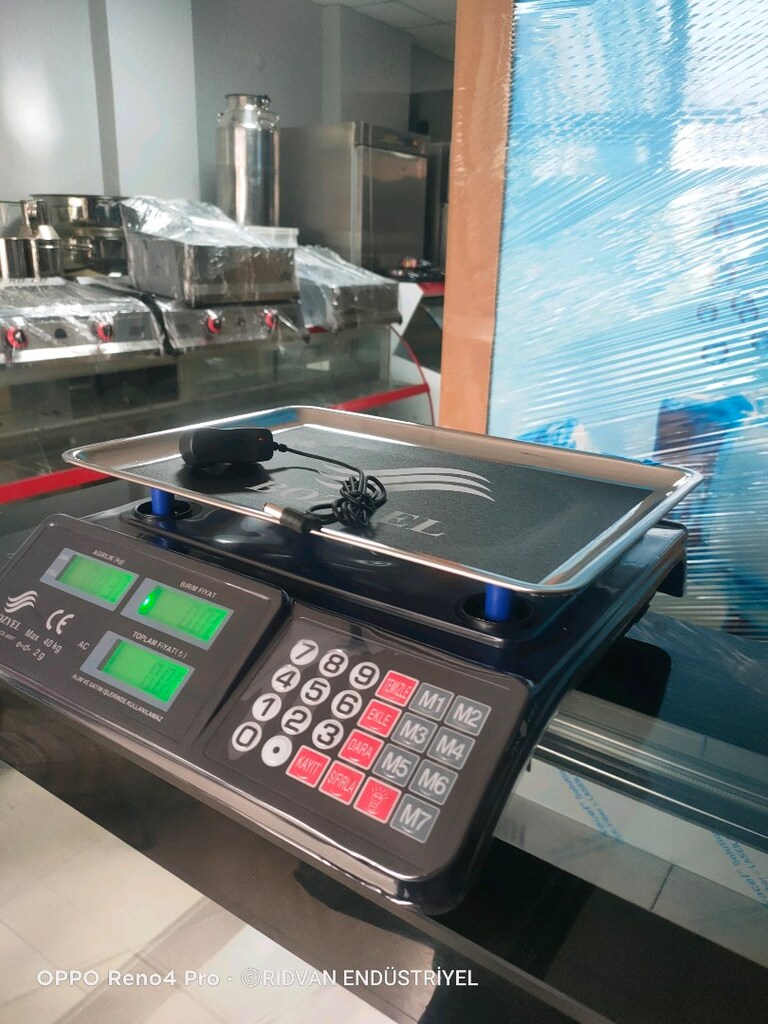şarjlı terazi akülü terazi hassas elektronik 40 kiloluk manav terazisi - 3