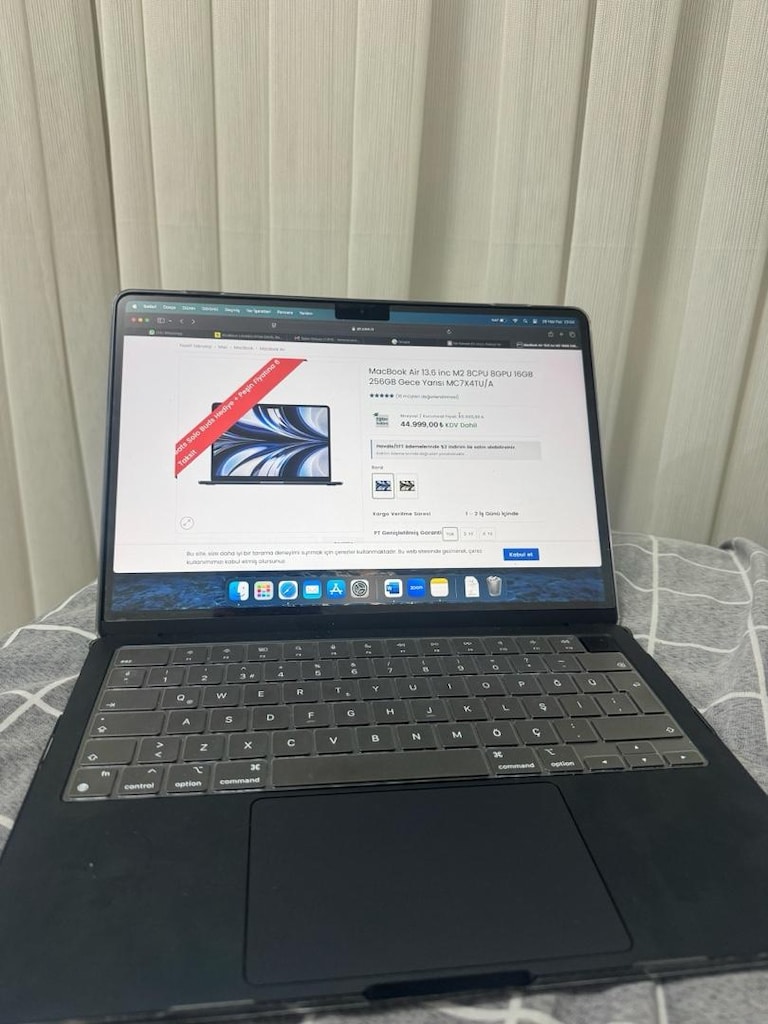 apple macbook air m2 (kutulu garantili / devir sayısı 22) sıfır gibi - 2