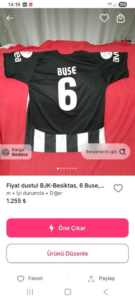 Son fiyat! Barkodlu, 14-16 yas-S,BJK-Besiktas forma,kaskol satilik.. - 11