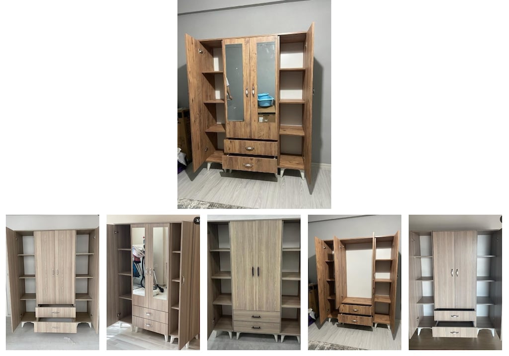 4 kapaklı elbise dolabı wgfzvbxmzw - 6