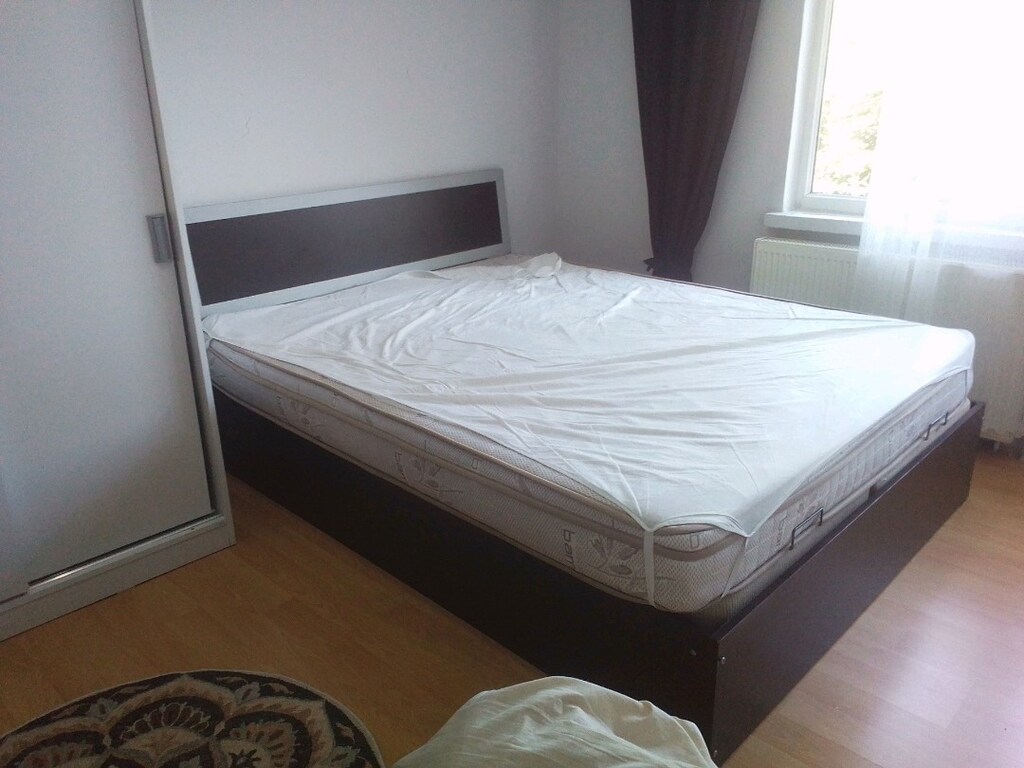 çift kişilik yatak baza başlık çekmece aynalı makyaj masası - 6