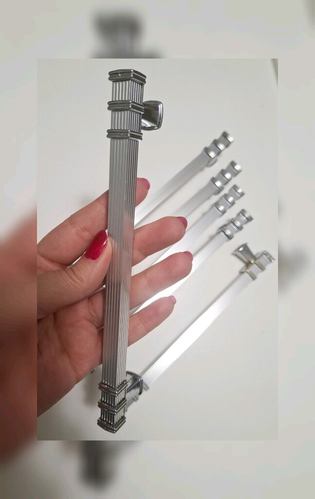 LÜX METAL HER BOY GÜMÜŞ KROM DOLAP MOBİLYA KULPU YENİ MODEL SAĞLAM - 3