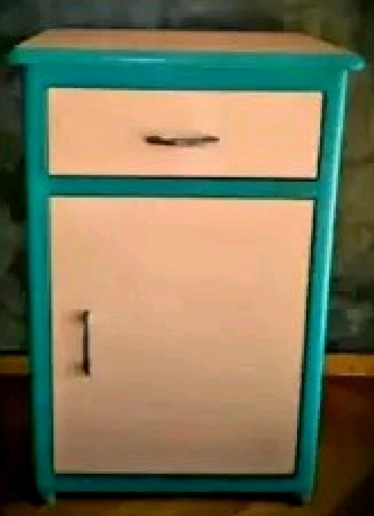 Retro metal bilyalı çekmece nadir temiz tarz dekor üst tabla ahşap - 2