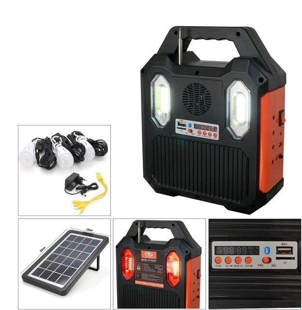 Everton RT-903BT Solar Panelli Powerbank MP3 Radyo Bluetooth Işıldak