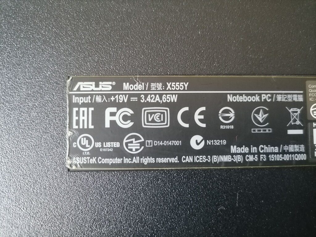 Asus X555Y Parça olarak satılık - 4