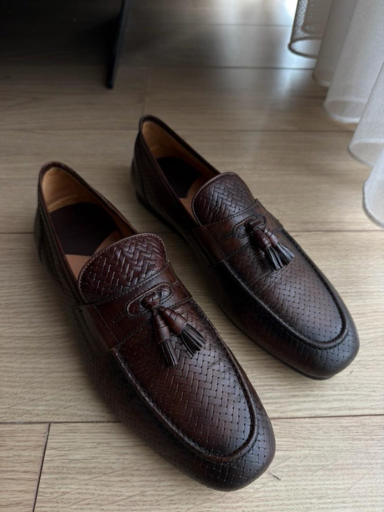 Lufian Örgü Desen Deri Loafer Ayakkabı - 10