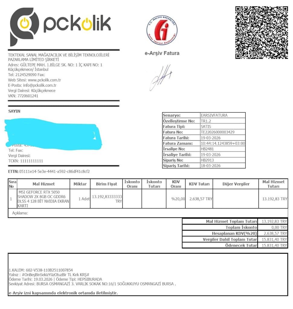 Geforce Rtx 5050 Ekran Kartı - 5