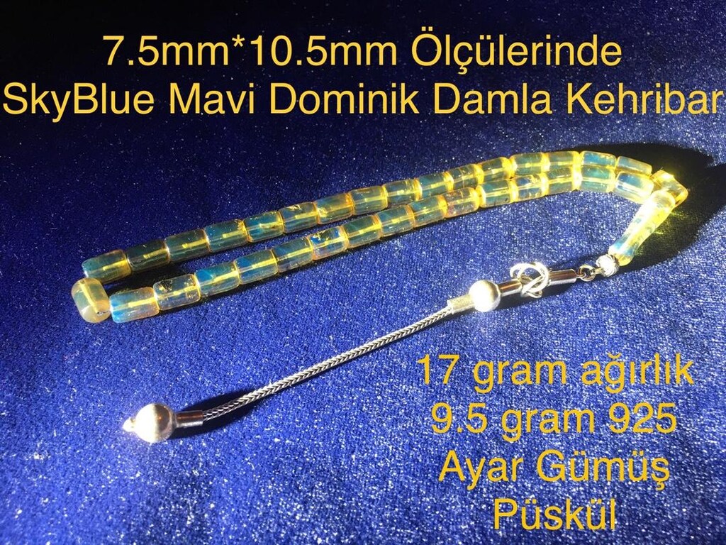 Mavi Dominik Damla Kehribar - 2