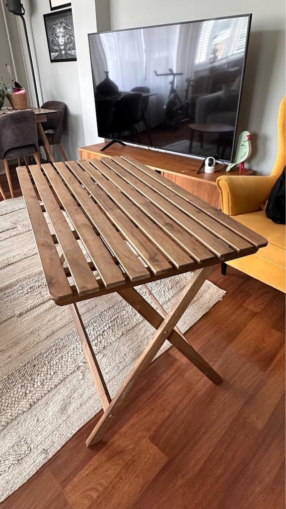 ASKHOLMEN açık kahverengi 112x62 cm katlanabilir masa - 5