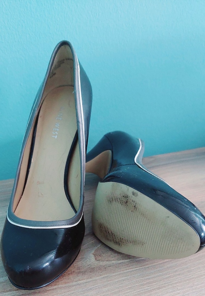 Nine West Siyah Rugan Şerit Detaylı Platform Stiletto - 3