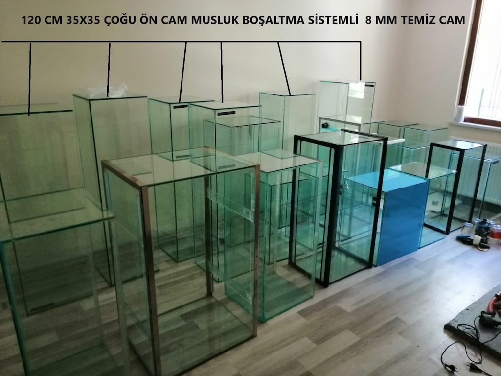 AKVARYUM 40 CM İLE 140 CM ARASI 2. EL (SIFIR AKVARYUM YAPILMAZ) - 5