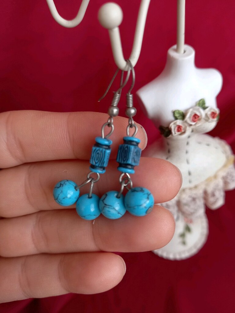 turkuaz kadın küpe - 5