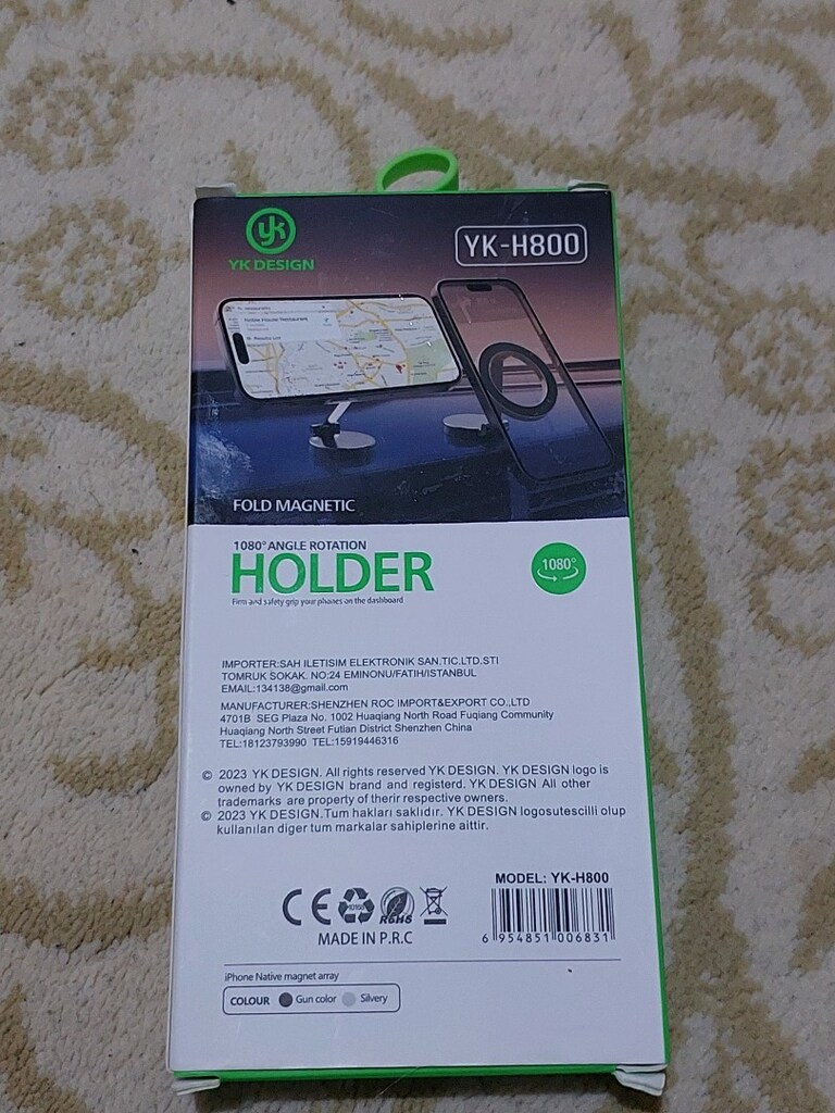 YK-H800 Katlanabilir Manyetik Araç İçi Telefon Tutucu - 2