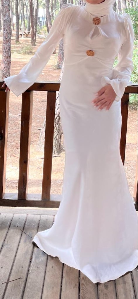 beyaz balık elbise - 2