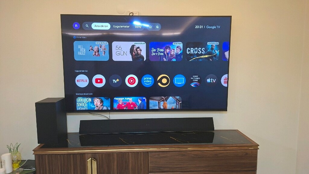 sony 77A80K OLED VE LG GX SOUNDBAR - 3