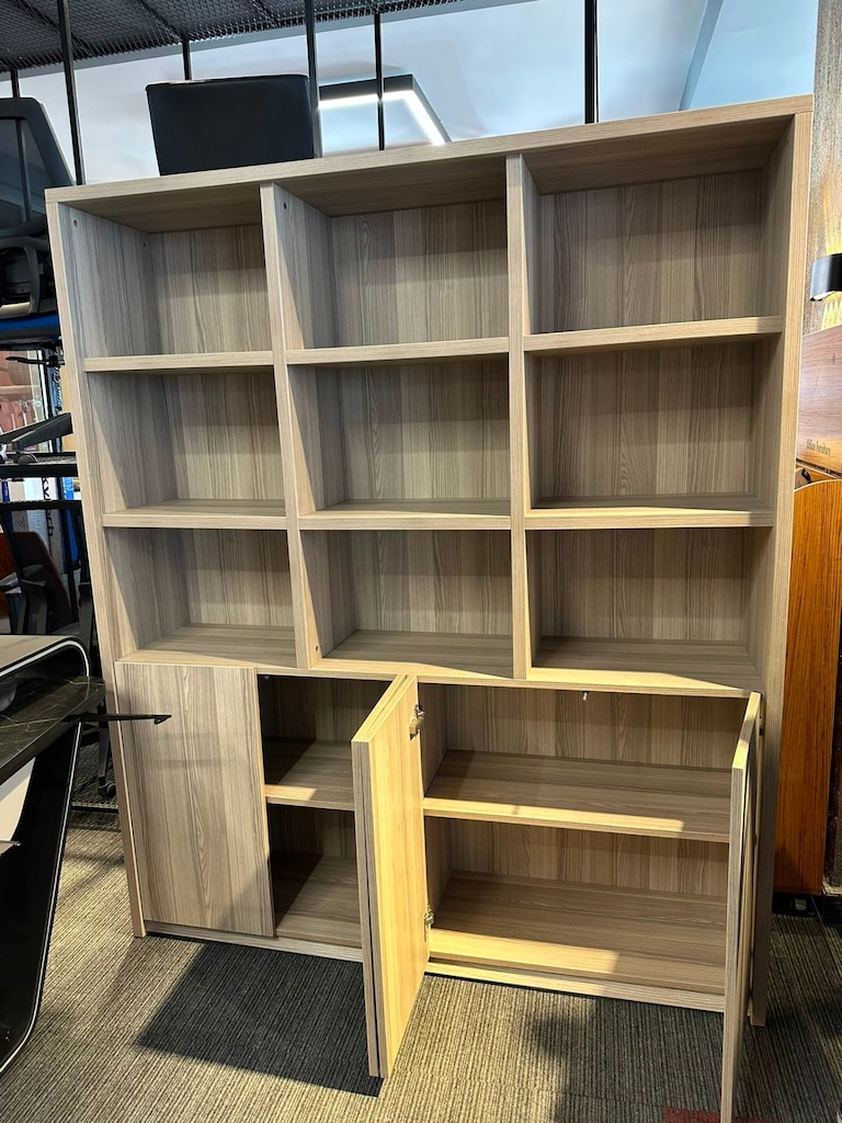 KLAS OFİS ÜSKÜDAR 160x190x40 MEŞE KİTAPLIK DOSYA RAFI - 3