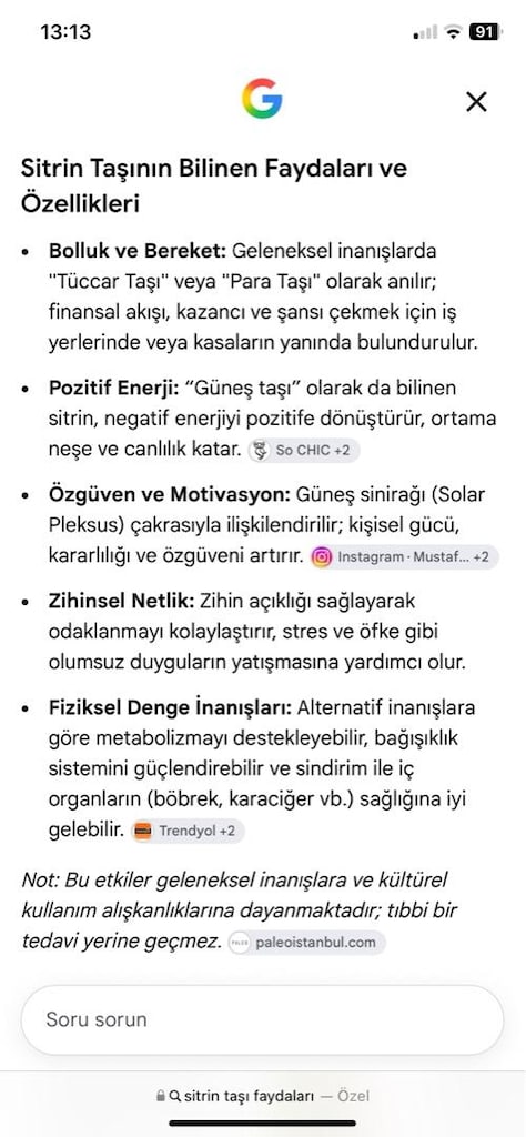 Sitrin Doğaltaş Kolye - 2