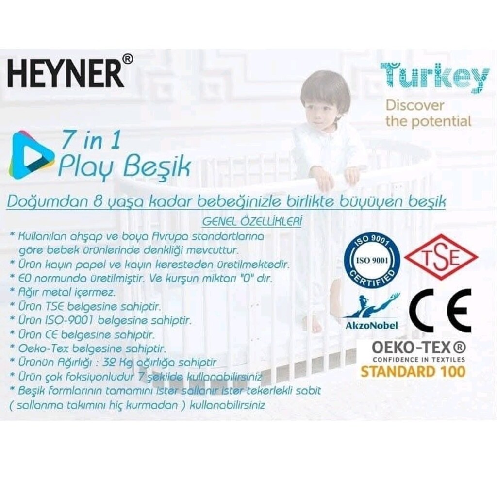 Heyner 7in1 Beşik & Yatak (Stokke Play) - 13