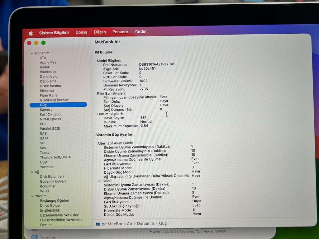 APPLE MACBOOK AİR M1 LAPTOP 8 GB 256 GB - 9