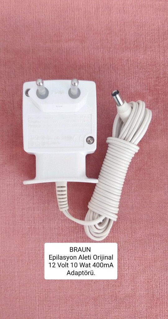BRAUN Marka Epilasyon Aleti Orijinal 12 Volt 10 Wat 400mA Adaptörleri. - 12