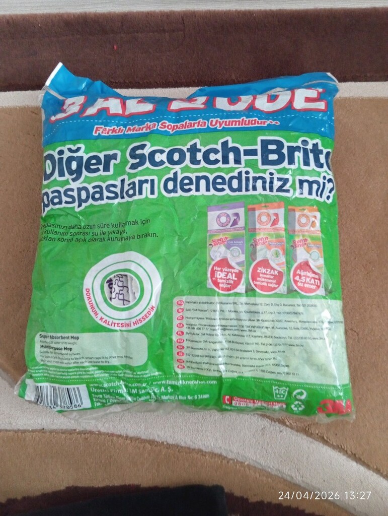 Scotch Brite 3adet sıfır mop başlığı - 2