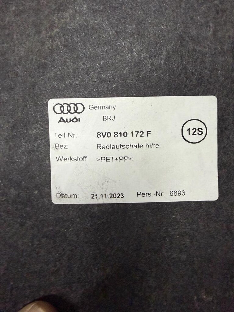 audi A3 sağ arka çamurluk davlumbazı 2013 2020 sıfır ori 8V0810172F - 3