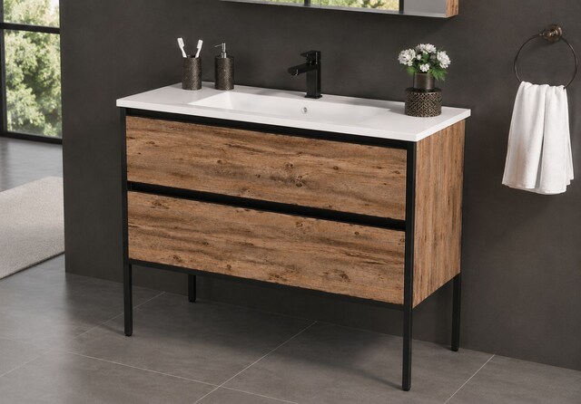 100 cm BANYO DOLABI + AYNALI DOLAP