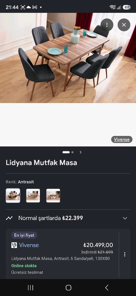 yemek masası vivence marka - 3