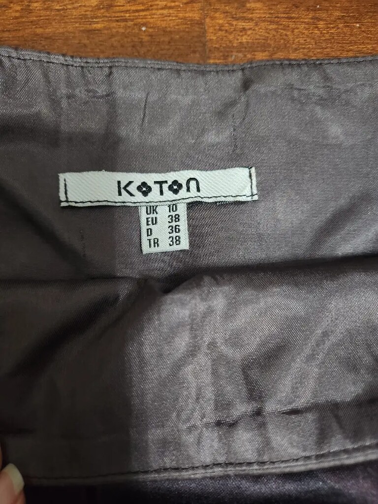 KOTON SATEN ÇİÇEKLİ PİLELİ DİZALTI ÇAN ETEK - 5