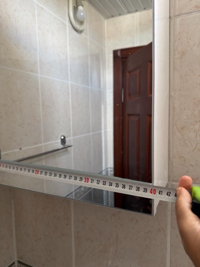 60 X 40 cm aynalı raflı banyo lavabo üstü dolabı - 3