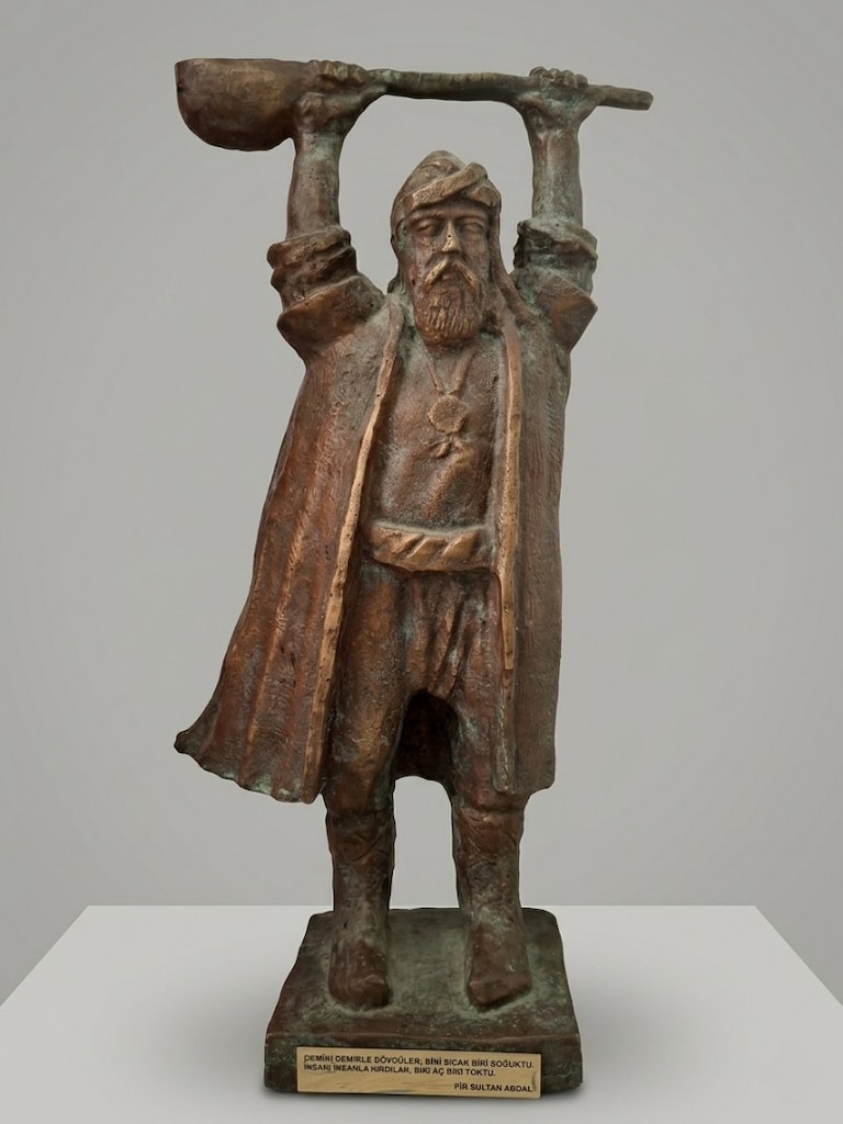 Sanatsal Büyük Döküm Pir Sultan Abdal Heykeli