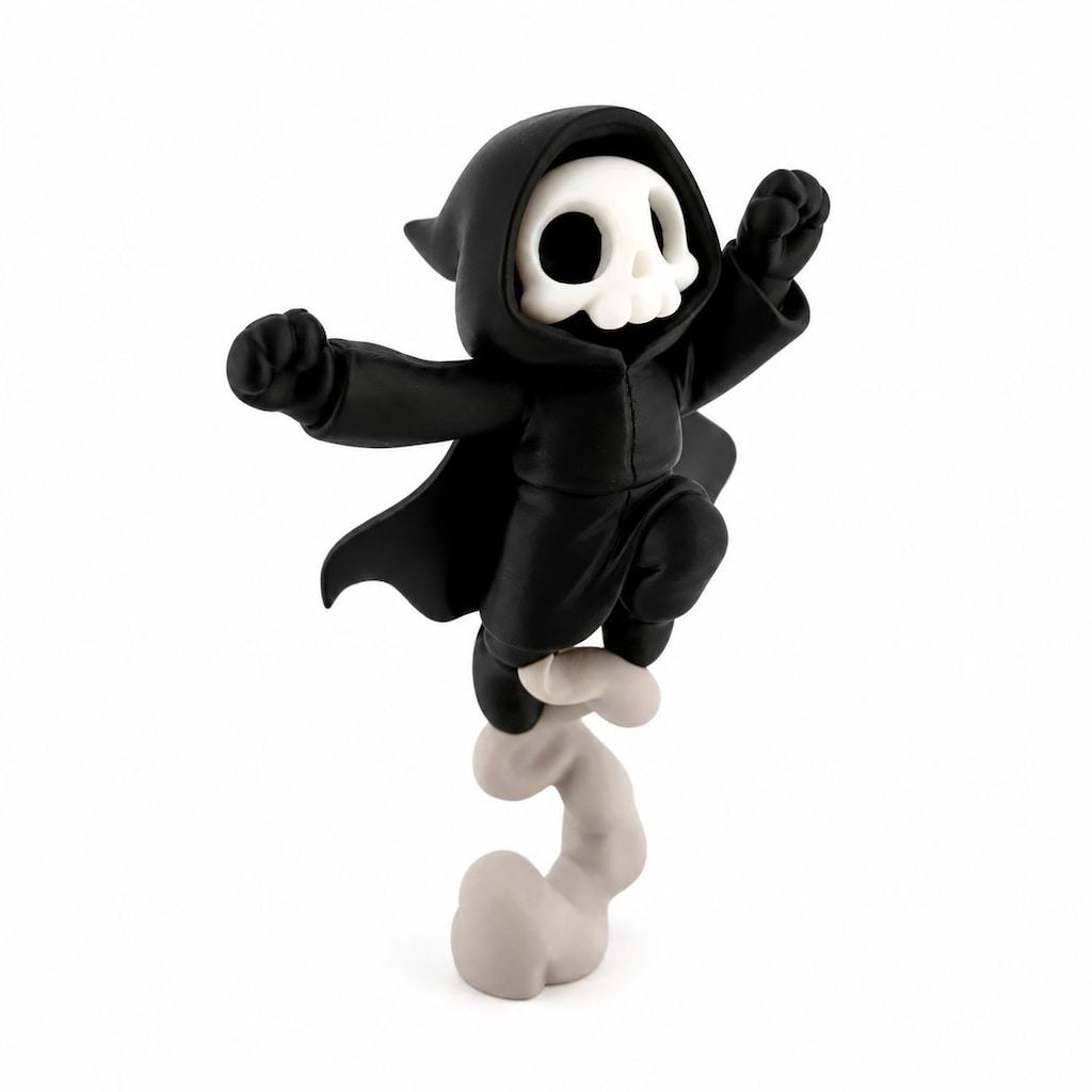 Yapı3D Sevimli Kafatası Maskeli Kedi Figürü Dekoratif Mini - 6