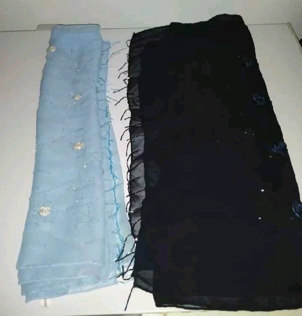 abiye şifon şal modelleri iki adet mevcut adet 100 TL