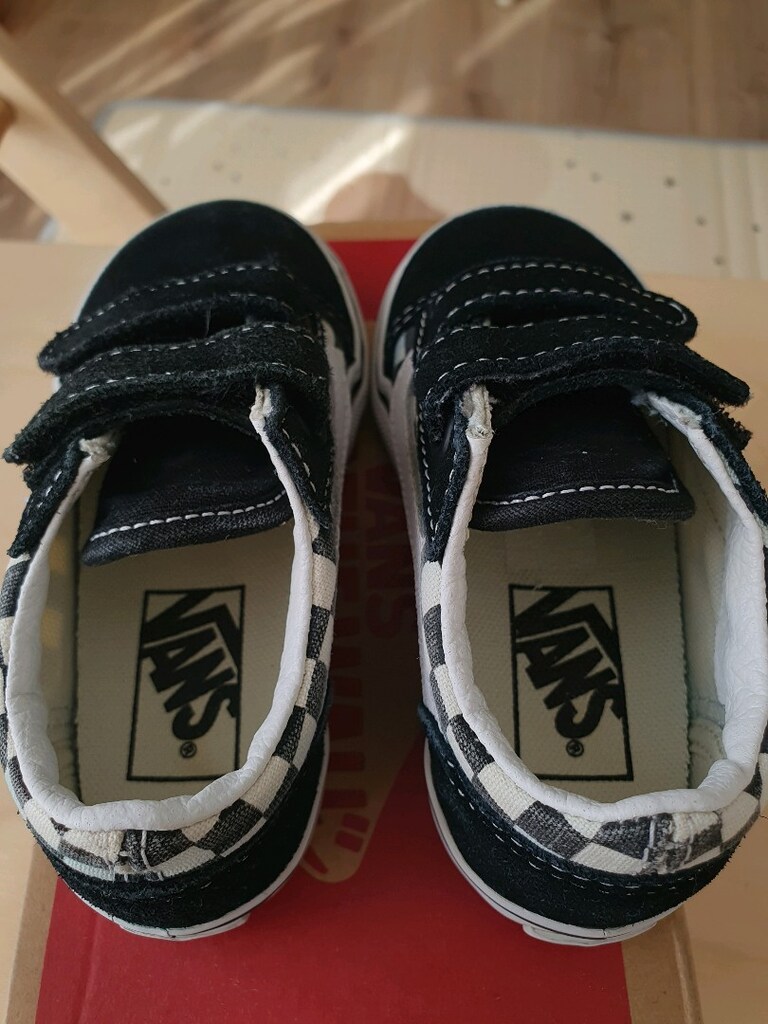 Siyah Vans Erkek Bebek Çocuk Cırtlı Spor Ayakkabı Süet - 5