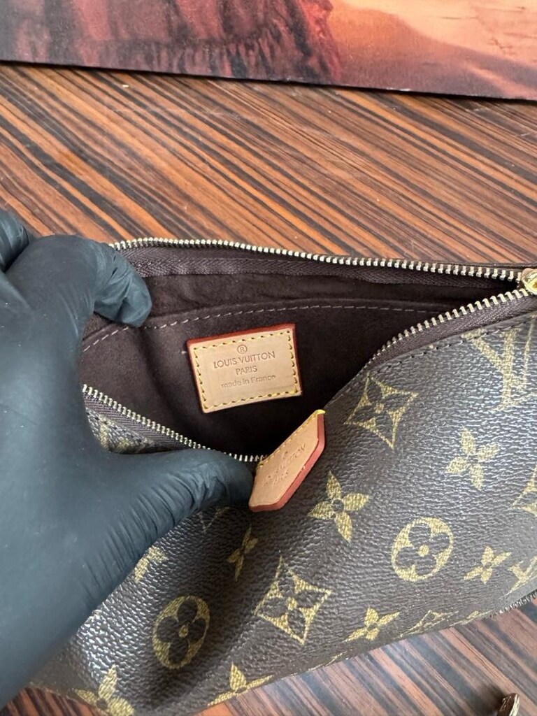 Cüzdan Detaylı Monogram Desen Çapraz Omuz ve Bel Çantası - 2