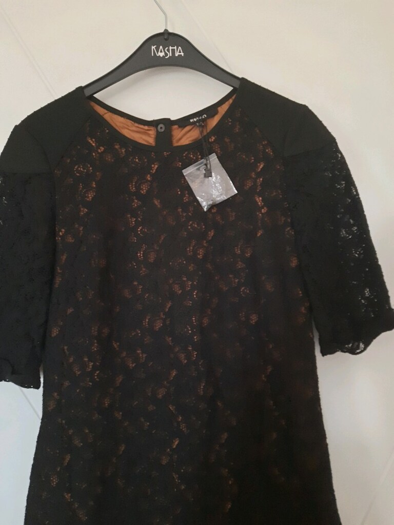 KOTON siyah dantelli elbise SIFIR — görsel 5/7