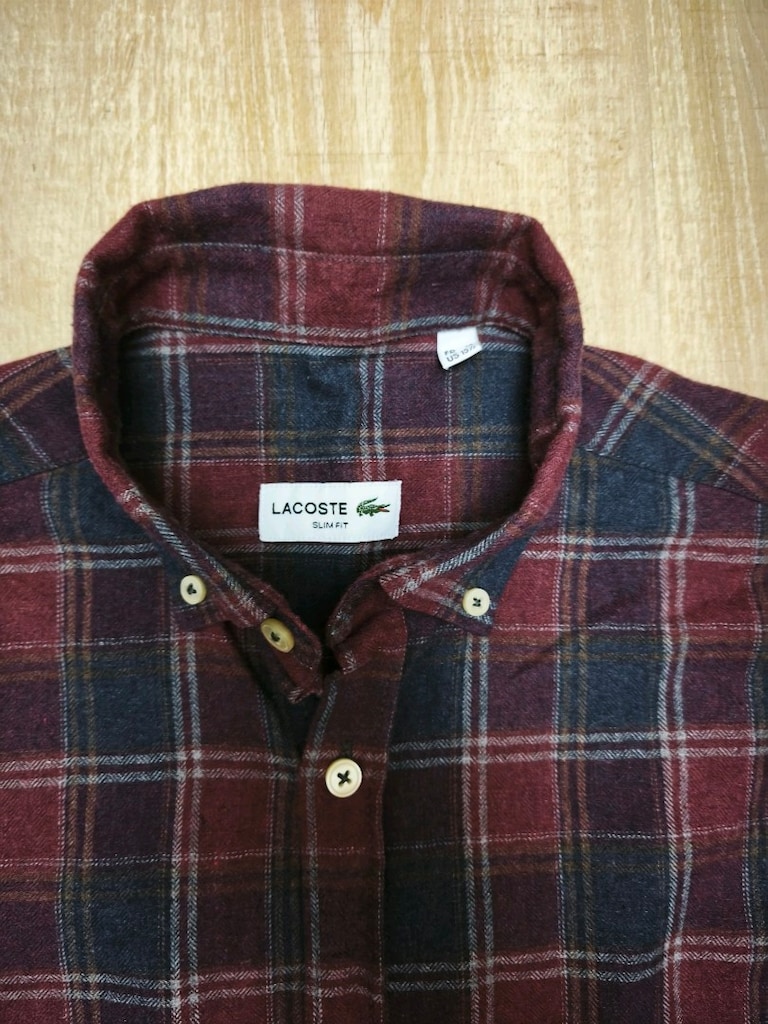 Lacoste Kareli Gömlek 39/M slim fit kışlık gömlek - 3