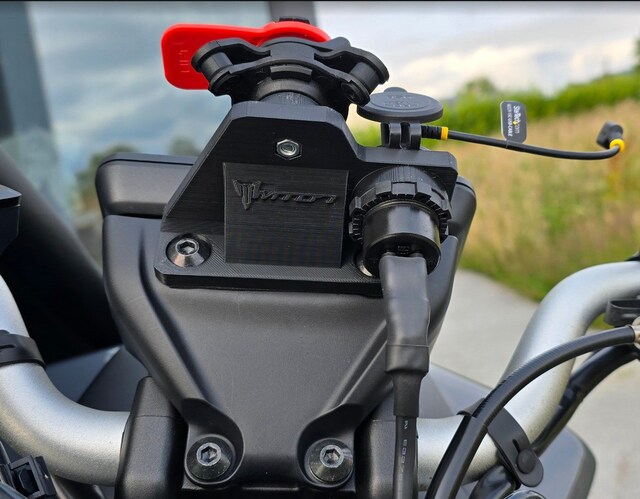 Yamaha MT-07 (2023-2024) Quad Lock / GoPro / USB Montaj Aparatı3D Bskı
