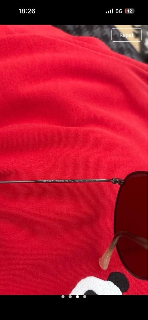 RAY BAN yeşil aynalı cam gözlük - 3
