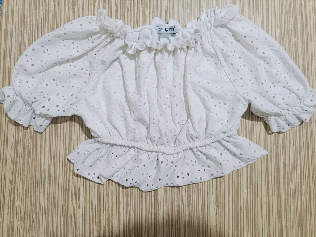 Toplu Yazılık Kadın Bluz Crop S Beden — görsel 5/7