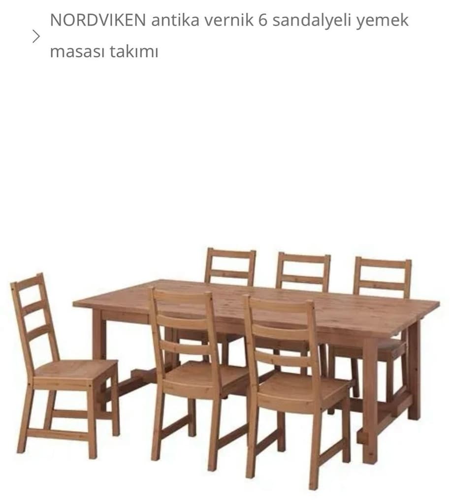 6 - 10 Kişilik Ahşap Yemek Masası ve Sandale Takımı - 4