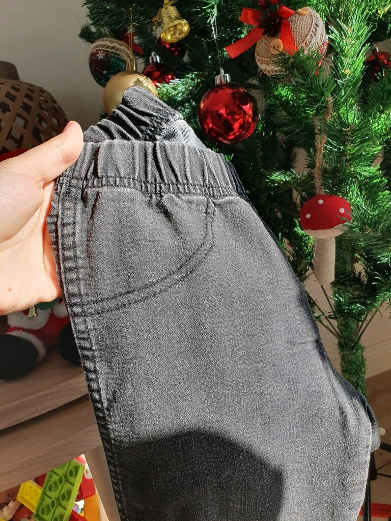 HM H&M Kadın Elastik Bel Denim kot tayt skinny Pantolon - 4