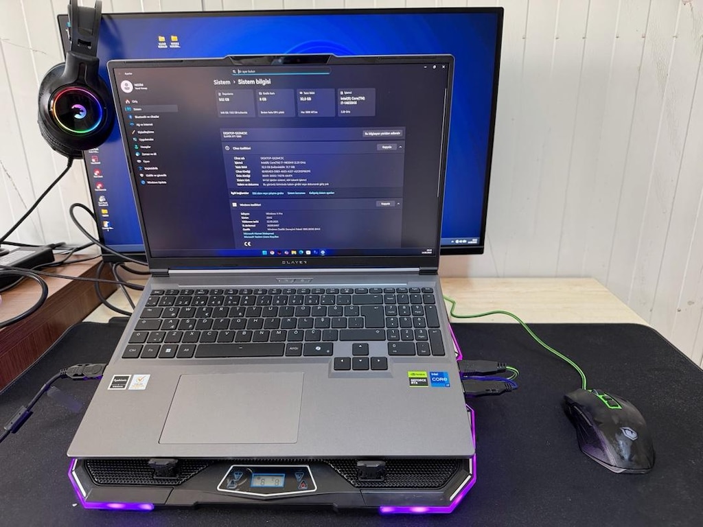 11 AY GARANTİLİ GAMING LAPTOP VE MONİTÖR(HAZIR SİSTEM) - 2