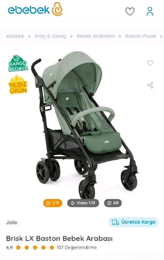 Joie Brisk LX Baston Bebek Arabası - 2